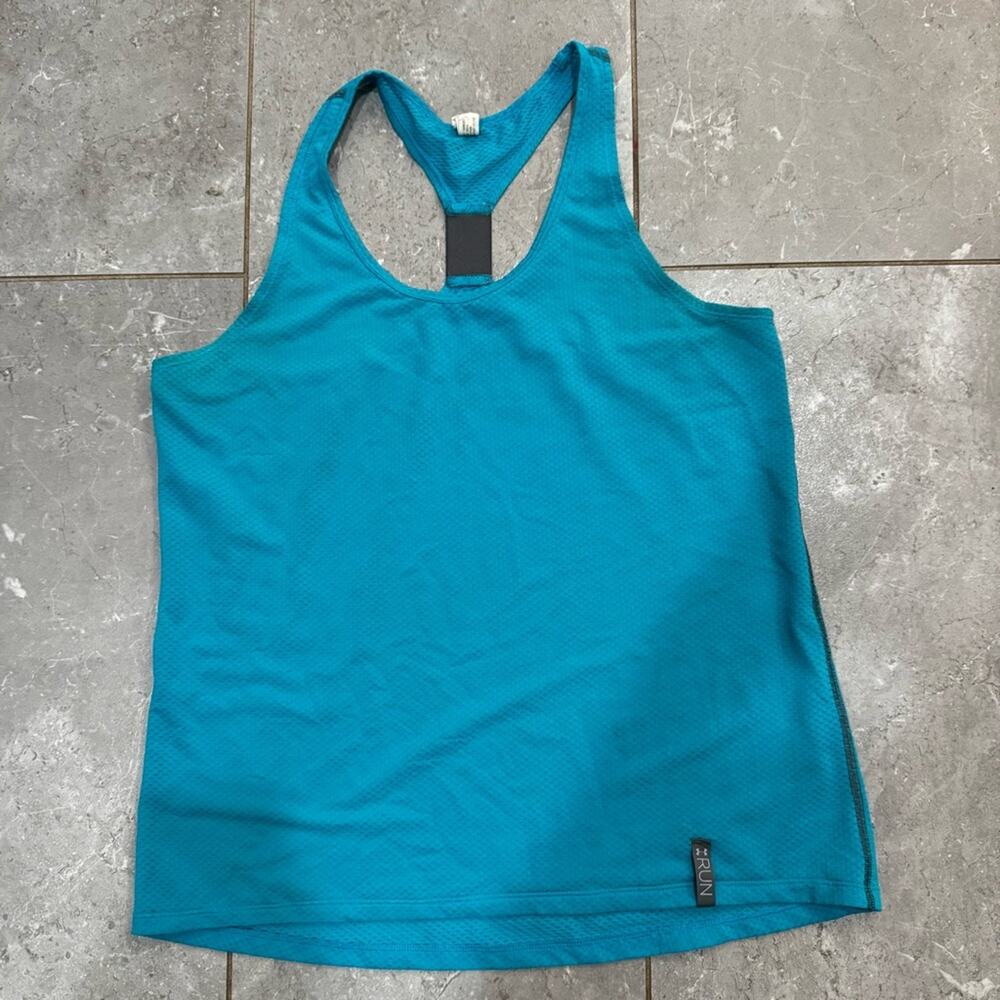 Under Armour Run Blue Sleeveless Tank Top, size L